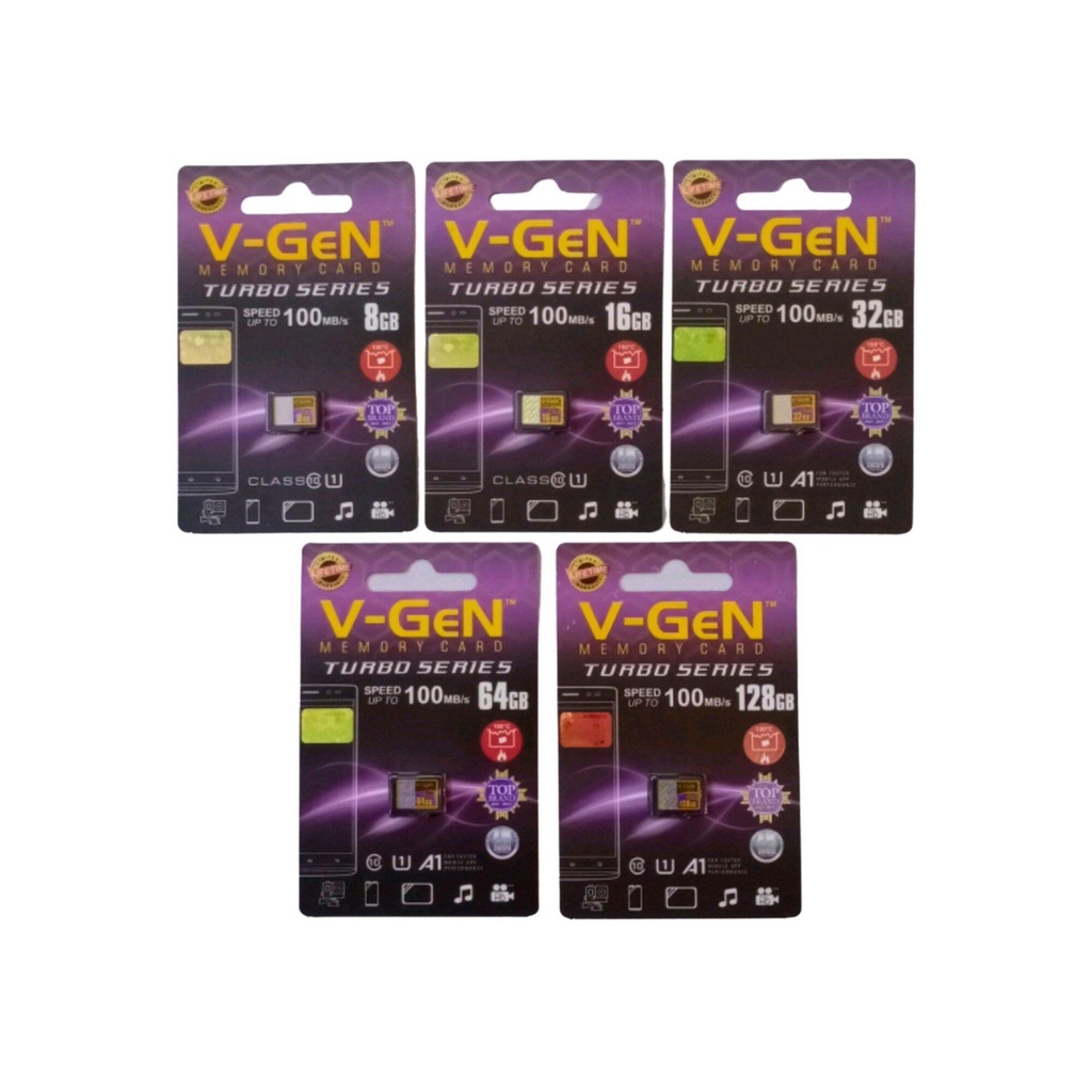 Jual [100 Ori] MEMORY CARD MICRO SD VGEN TURBO SERIES CLASS 10
