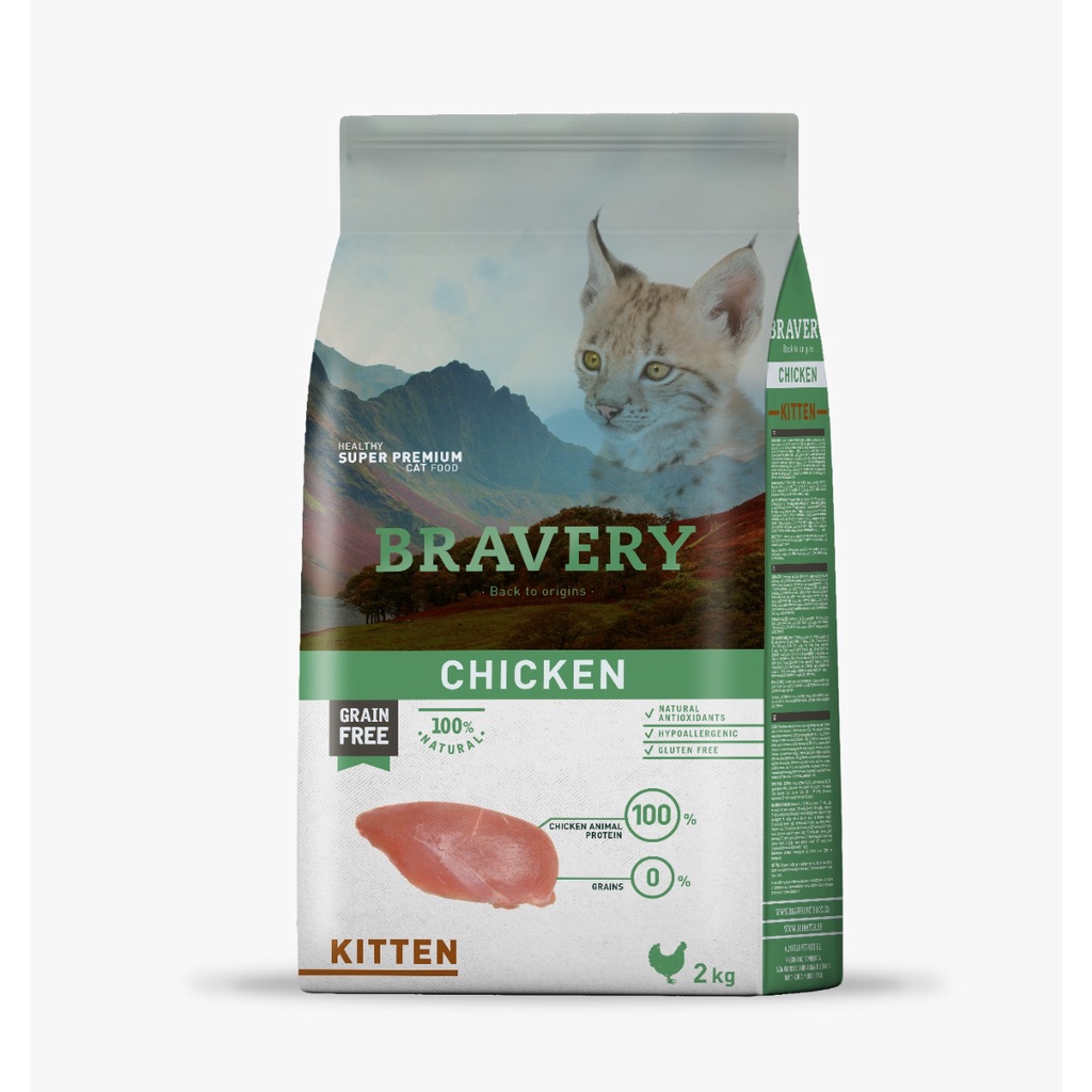 Jual Cat Food BRAVERY Kitten Chicken 2kg Shopee Indonesia