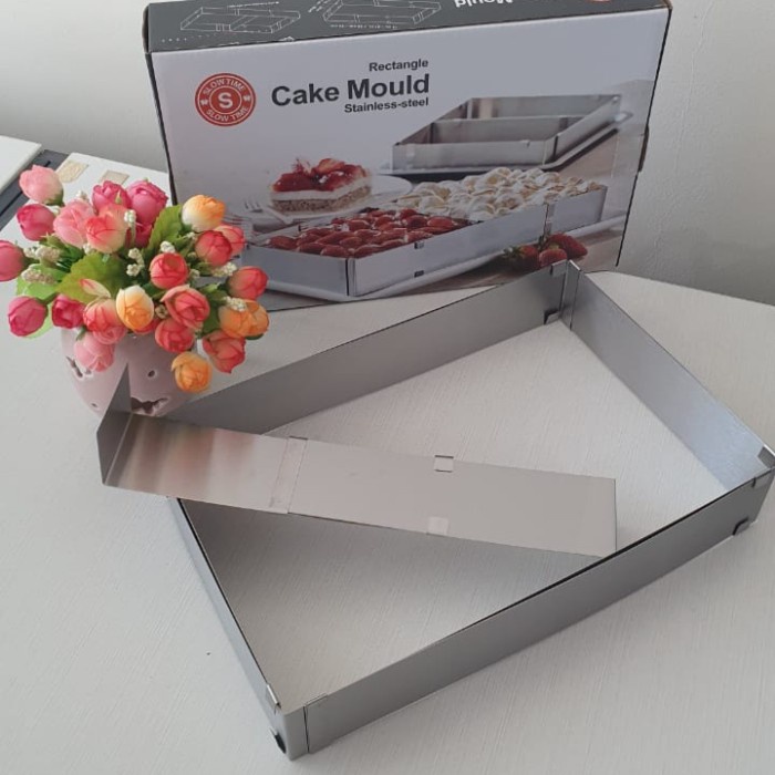 Jual Slow Time Adjustable Mousse Cake Ring 5cm Rectangle / Persegi