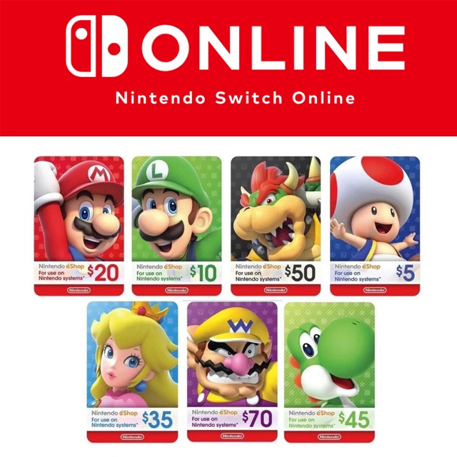 Jual Nintendo Card Voucher US / United States 10 / 20 / 45