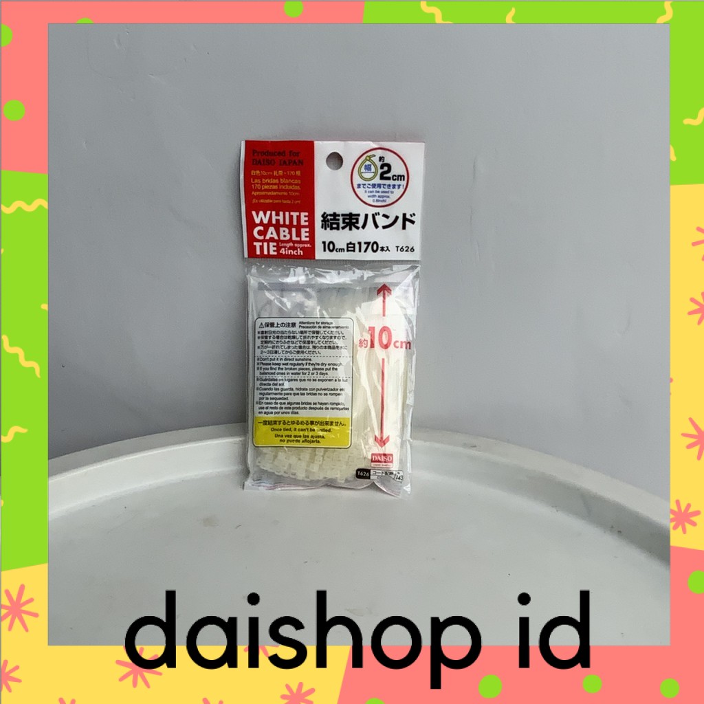 Jual DAISO Kabel Ties Putih / White Cable Tie 10 cm, 170 pcs Shopee