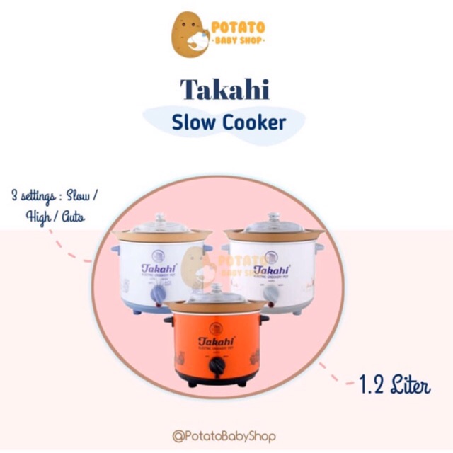Jual Takahi Slow Cooker 1.2 L Penanak Bubur Shopee Indonesia