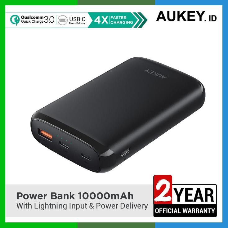 Jual Aukey Powerbank 10000Mah With Lightning Input & Power