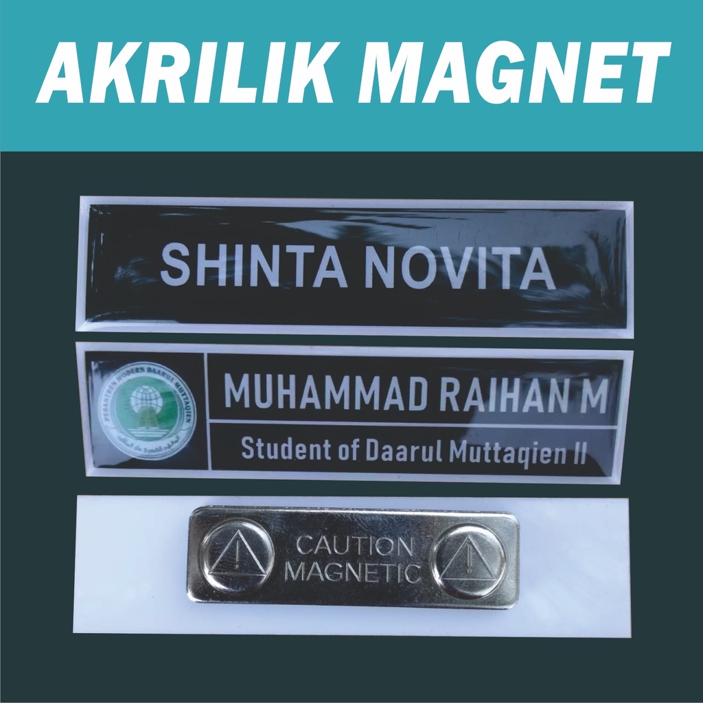 Jual Name Tag akrilik ukuran PxL 2x8 cm Shopee Indonesia