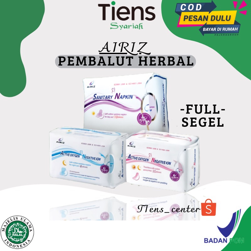Jual Airiz Tianshi Pembalut Herbal Day Night Panty liner Original tiens