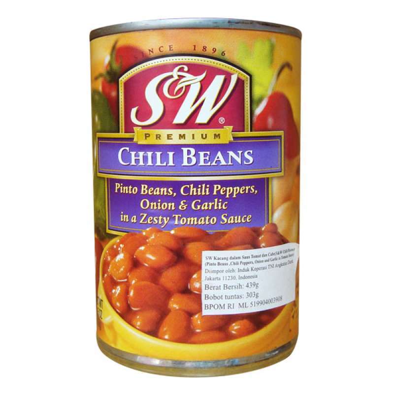 Jual s&w chili beans can 425gr Shopee Indonesia
