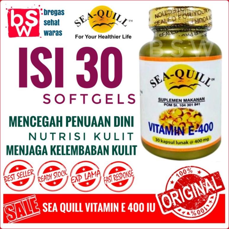 Jual SeaQuill Vitamin E 400 Iu 30S,Vit E,Seaquill,Sea Quil,Vitamin