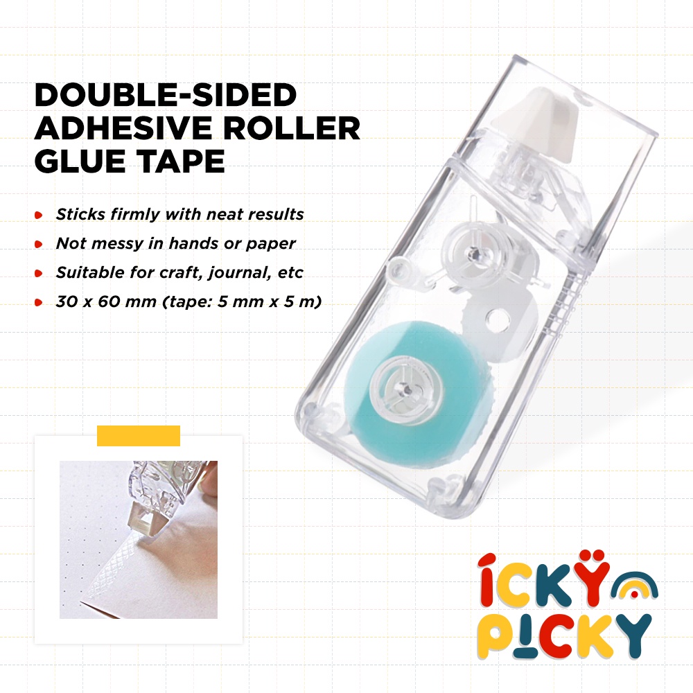 Jual [ickypicky] Twingo Lem Kertas Roll Dua Sisi Transparan Gaya Muji 5