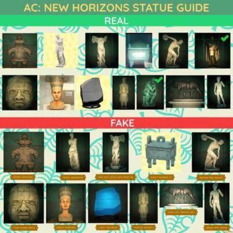 Jual All Statue & Painting ACNH Animal Crossing Redd Museum Patung