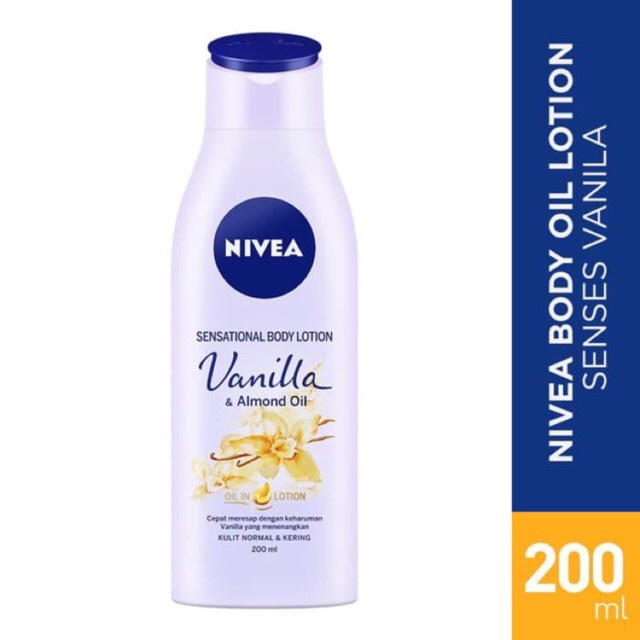 Jual Nivea Sensational Body Lotion Vanilla & Almond Oil 200ml Shopee Indonesia