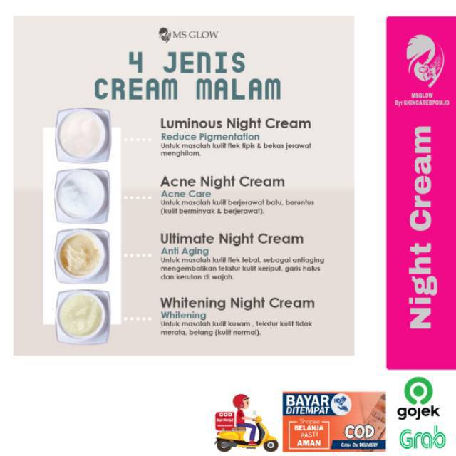 Jual NIGHT CREAM MS GLOW MURAH GROSIR Shopee Indonesia