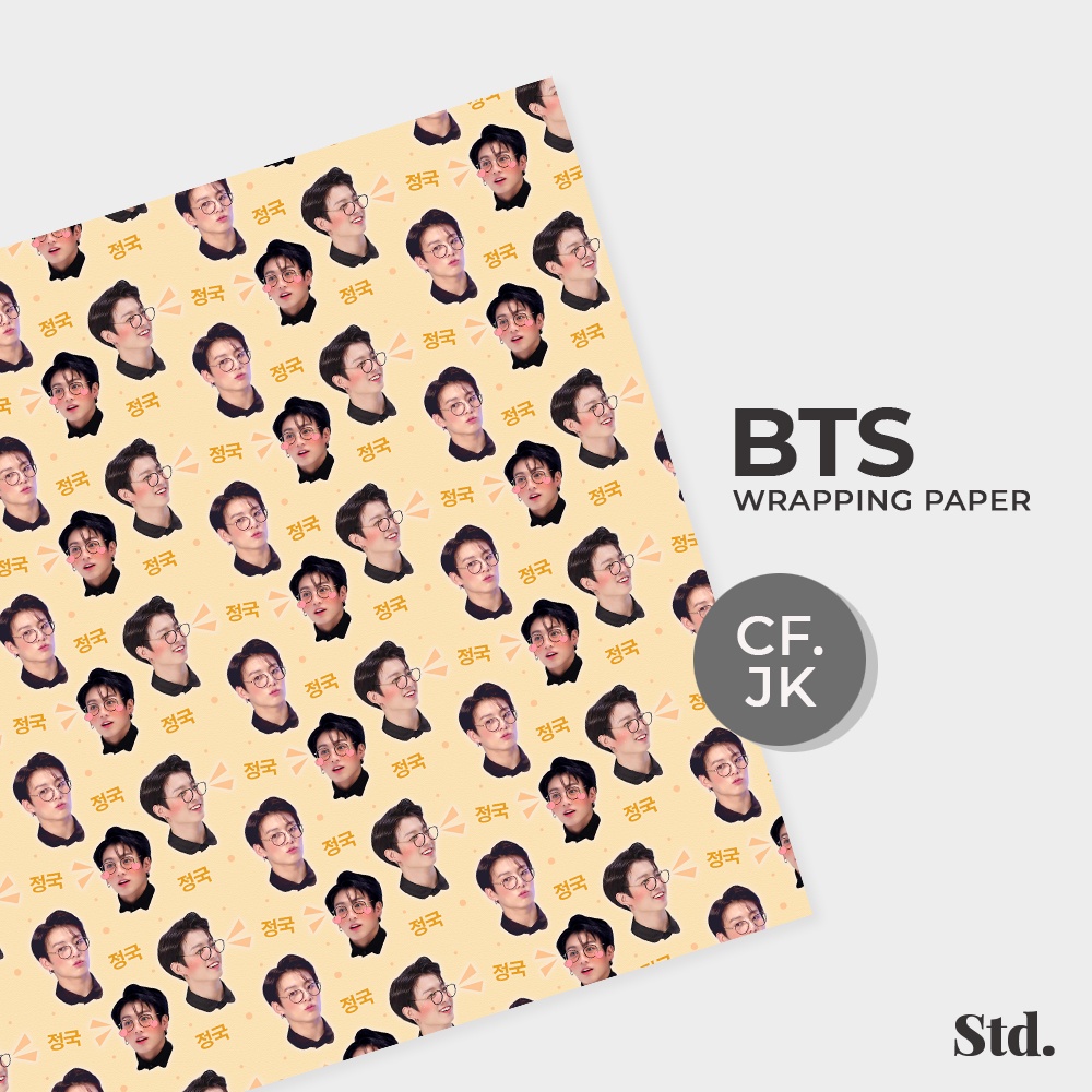 Jual CF BTS kpop wrapping paper bisa untuk kertas kado/sampul buku