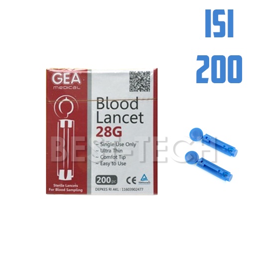 Jual Blood Lancet 28G Jarum Lancet 28G GEA isi 200 pcs Shopee Indonesia