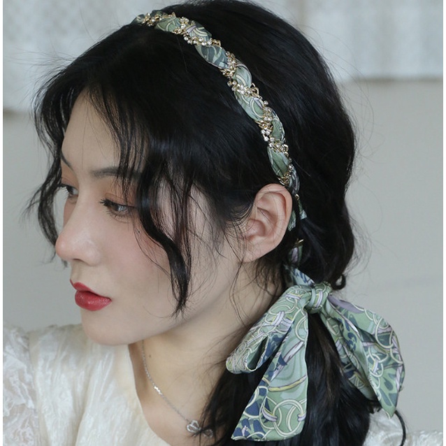 Jual Korean Headband Bando Bandana Korea Wanita Ikat Kepang Mutiara Joost Shopee Indonesia