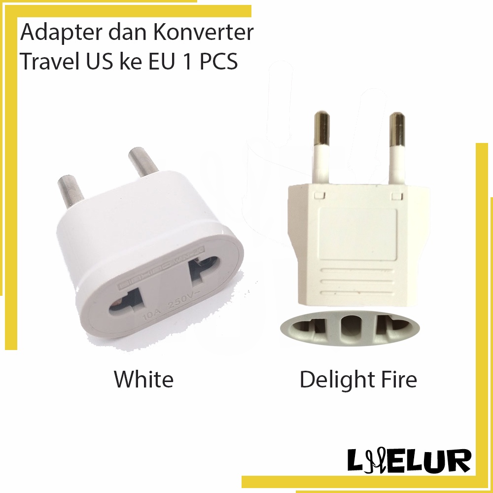 Jual Colokan Converter Indonesia Adapter Konverter Travel US ke EU 1