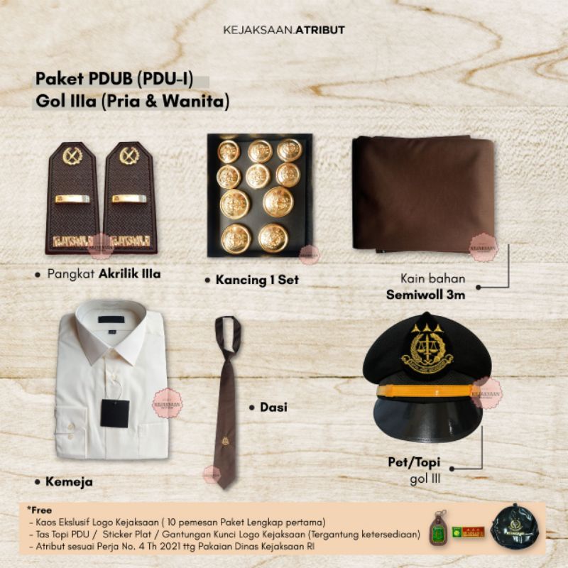 Jual PAKET PDUK / PDUB Pisah (Pakaian Dinas Upacara CPNS Kejaksaan
