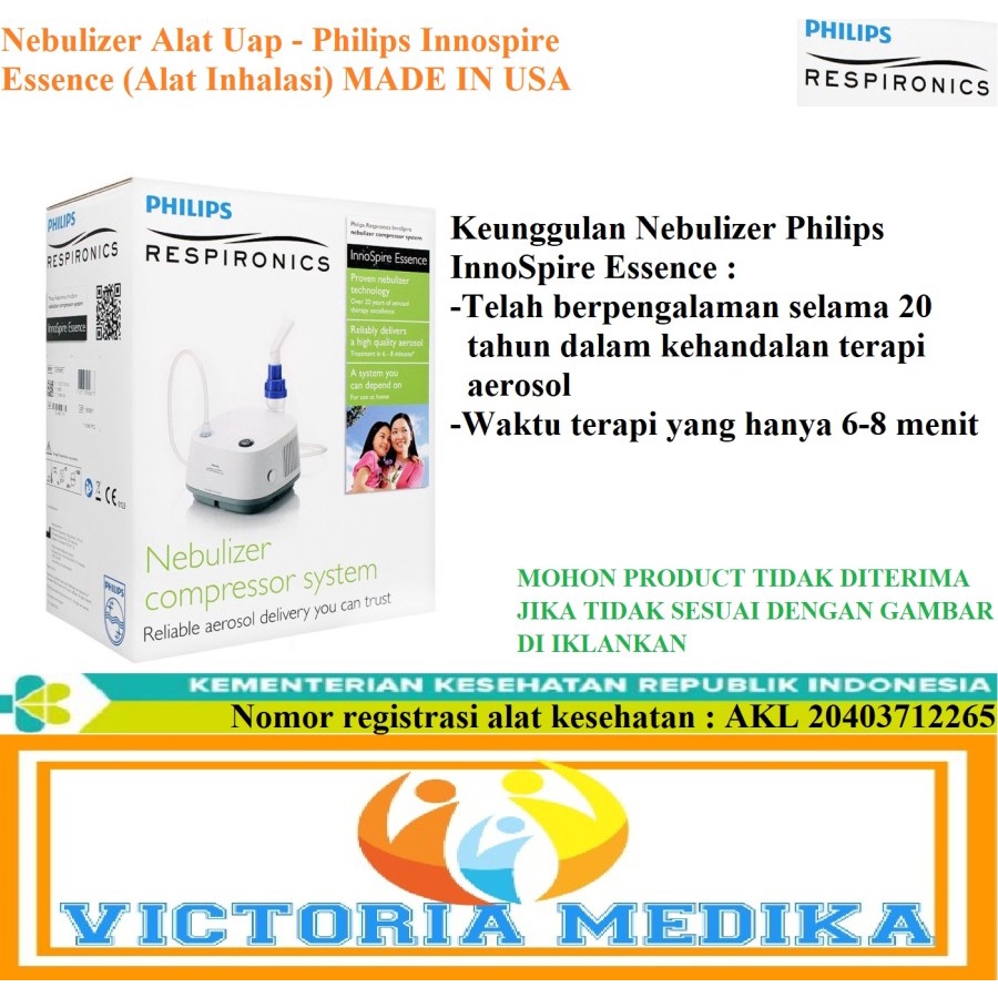 Jual PHILIPS Nebulizer Respironics InnoSpire Essence / Home Nebulizer