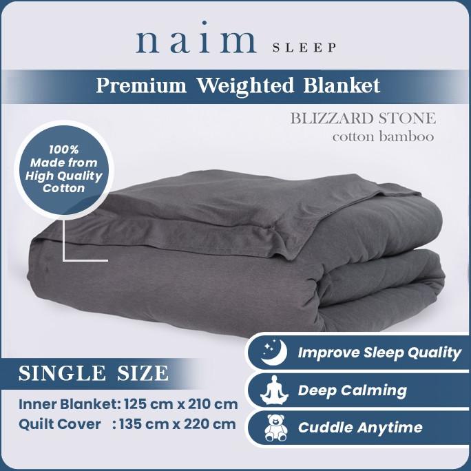 Jual PO SINGLE naim sleep weighted blanket set(inner blanket+Cotton