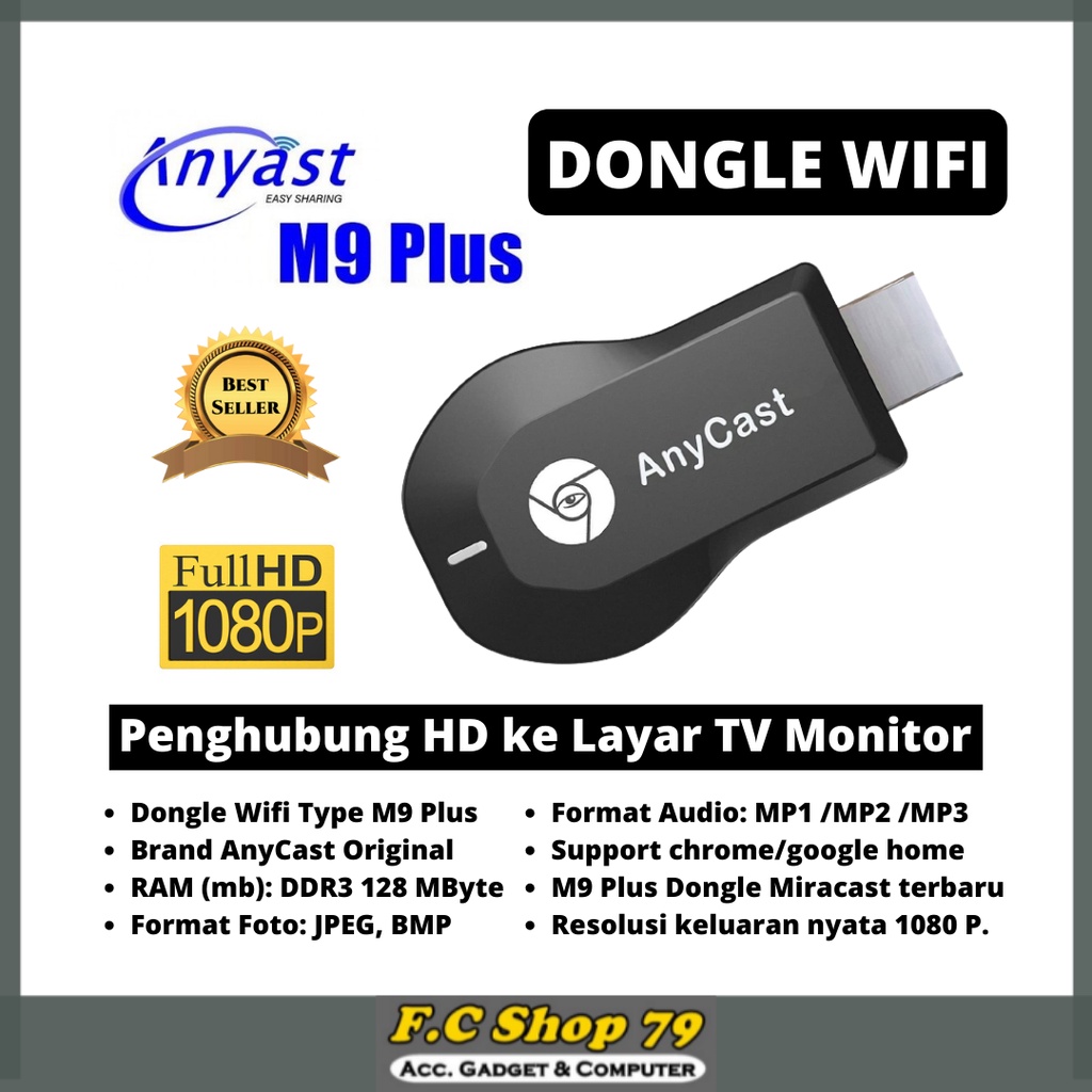 Jual HARGA PROMO!! HDMI Dongle Anycast M9 Plus Alat Untuk Menghubungkan(04)