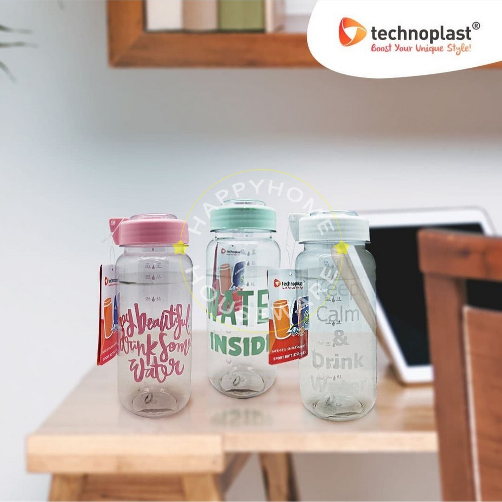 Jual TECHNOPLAST Quotes Sport Bottle / Botol Minum KataKata Kreatif