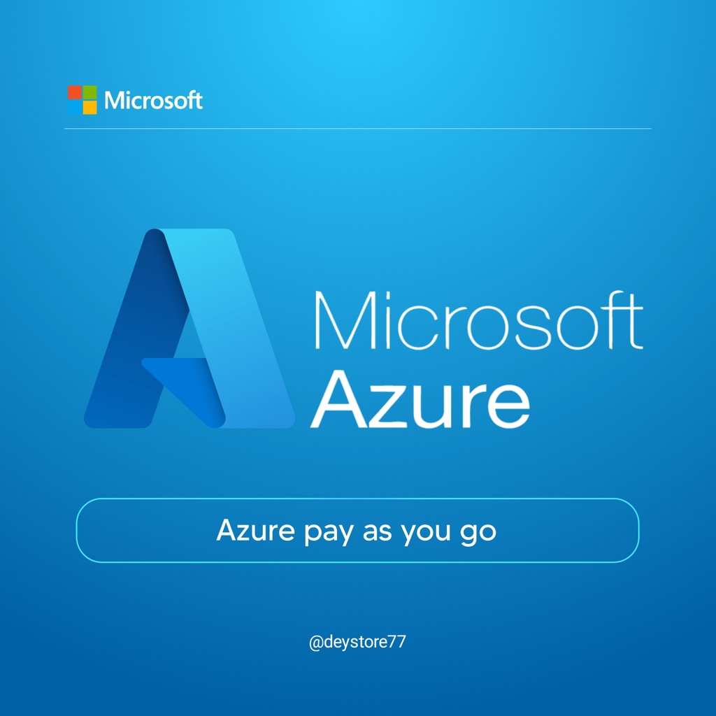 Jual Akun Azure Pay As You Go Shopee Indonesia