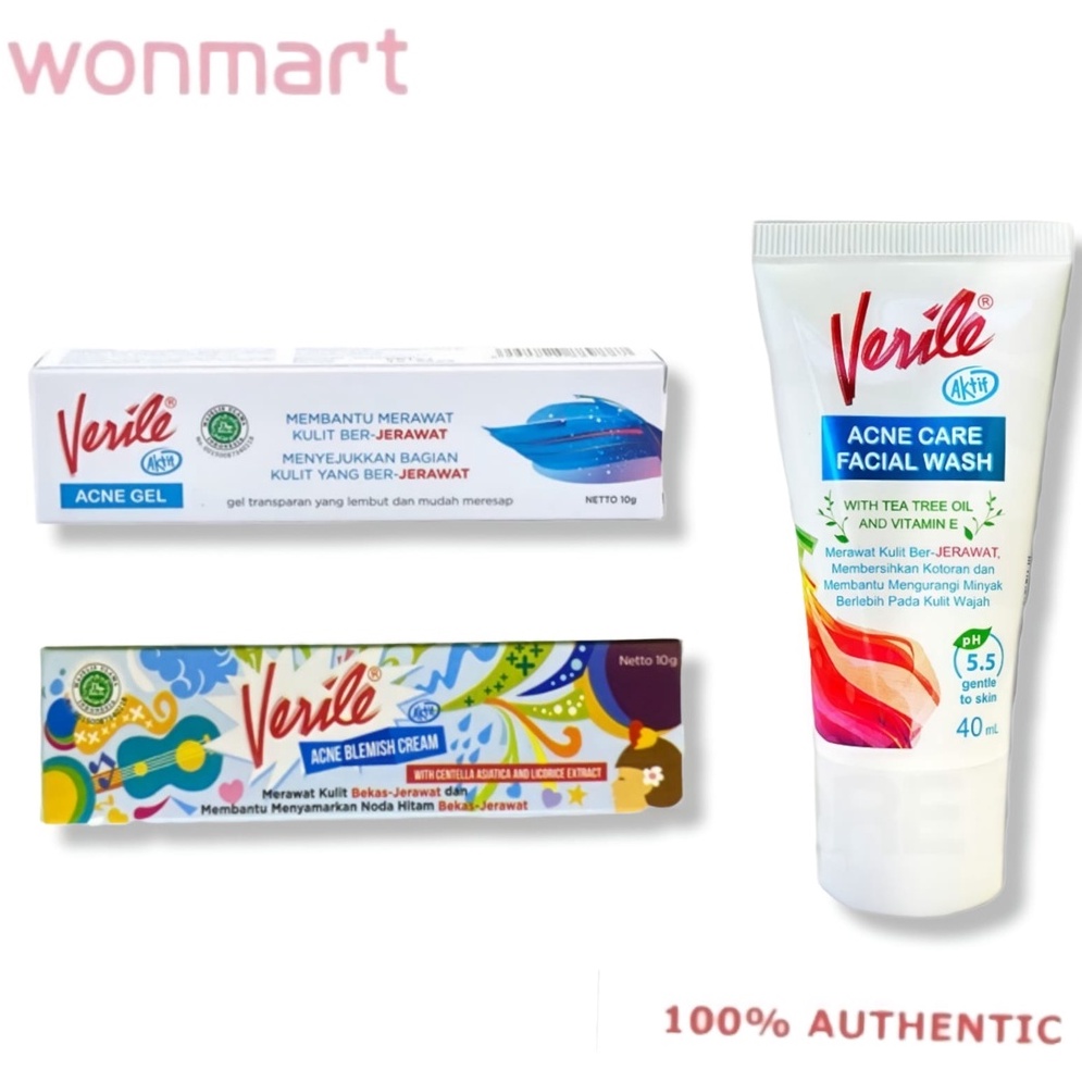 Jual verile acne gel / facial wash / blemish cream Shopee Indonesia