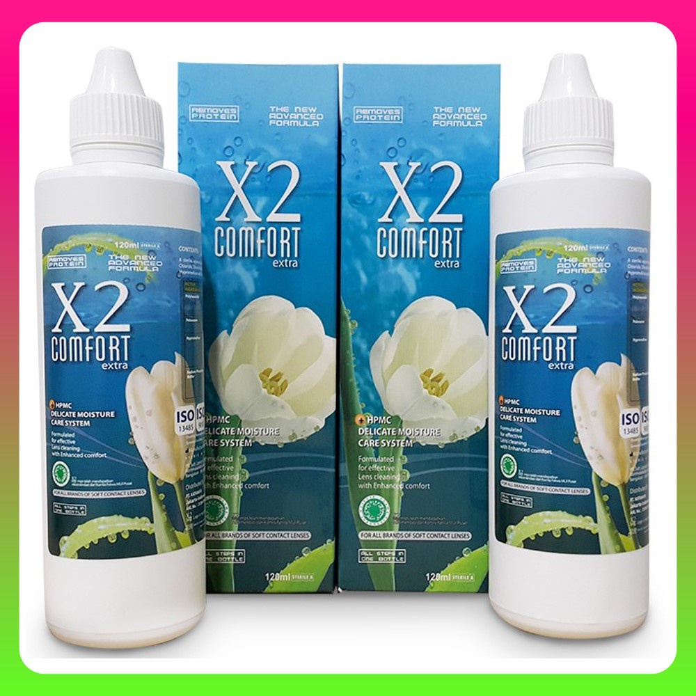 Jual Air Softlens X2 120ml / Cairan Softlens X2 120ml / Air Softlens