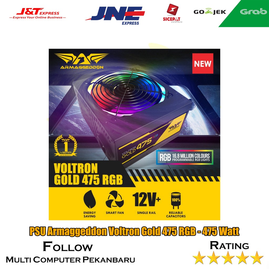 Jual Armaggeddon Power Supply / PSU Voltron Gold 475 RGB Shopee Indonesia