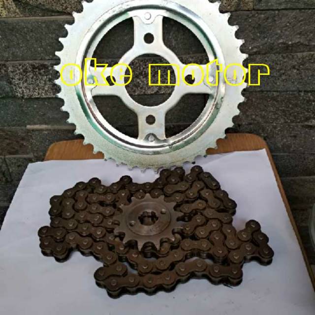 Jual GEAR SEAT PAKET HONDA TIGER BAHAN BAJA UKURAN GEAR DEPAN 13 UKURAN