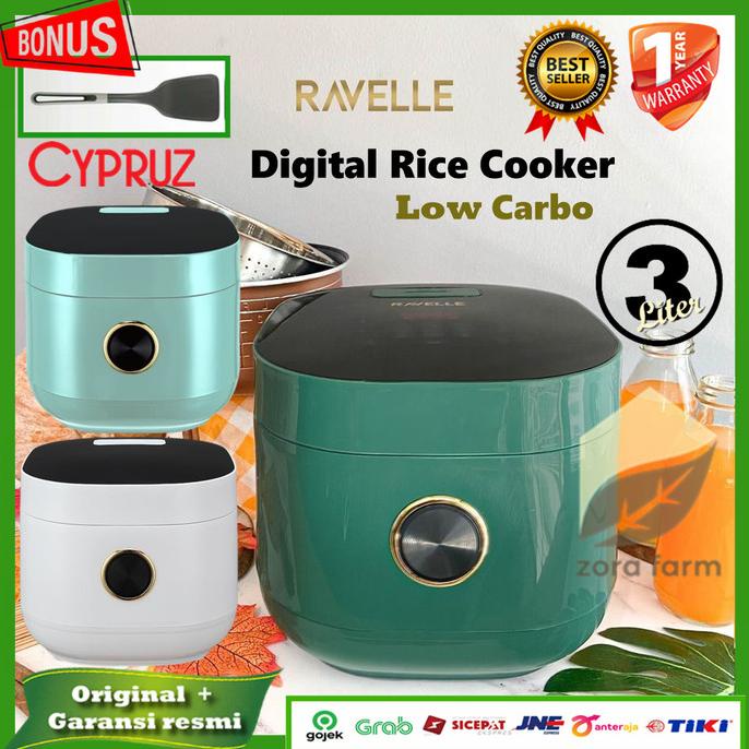 Jual Ravelle Rice Cooker Low Carbo Digital 3 Liter Shopee Indonesia
