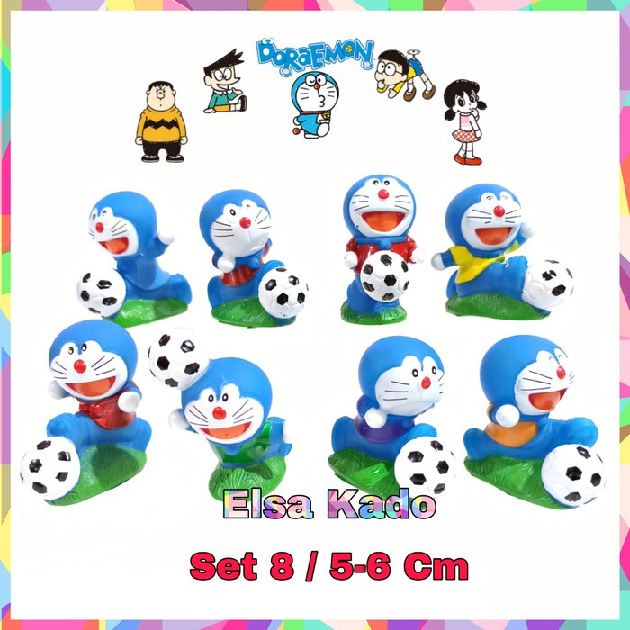 Jual Figure Doraemon Set 8 Boneka Miniatur Topper Cake Hiasan Kue