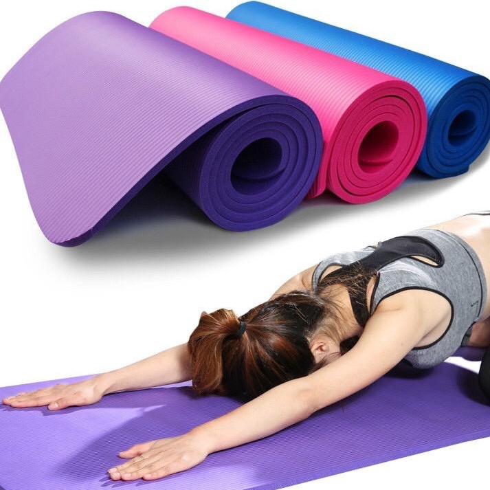 Jual MATRAS YOGA NBR 10mm Yoga Pilates Fitness Matt Senam ORIGINAL + TAS Shopee Indonesia