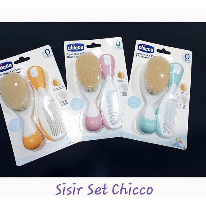 Jual CHICCO BABY BRUSH & COMB SET (SISIR SET) Shopee Indonesia