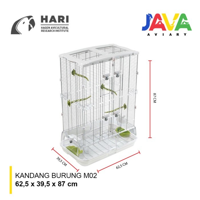 Jual Hagen Vision Bird Cage M02 Kandang Burung Medium Lovebird Cockatiel HGS0X05 Shopee Indonesia