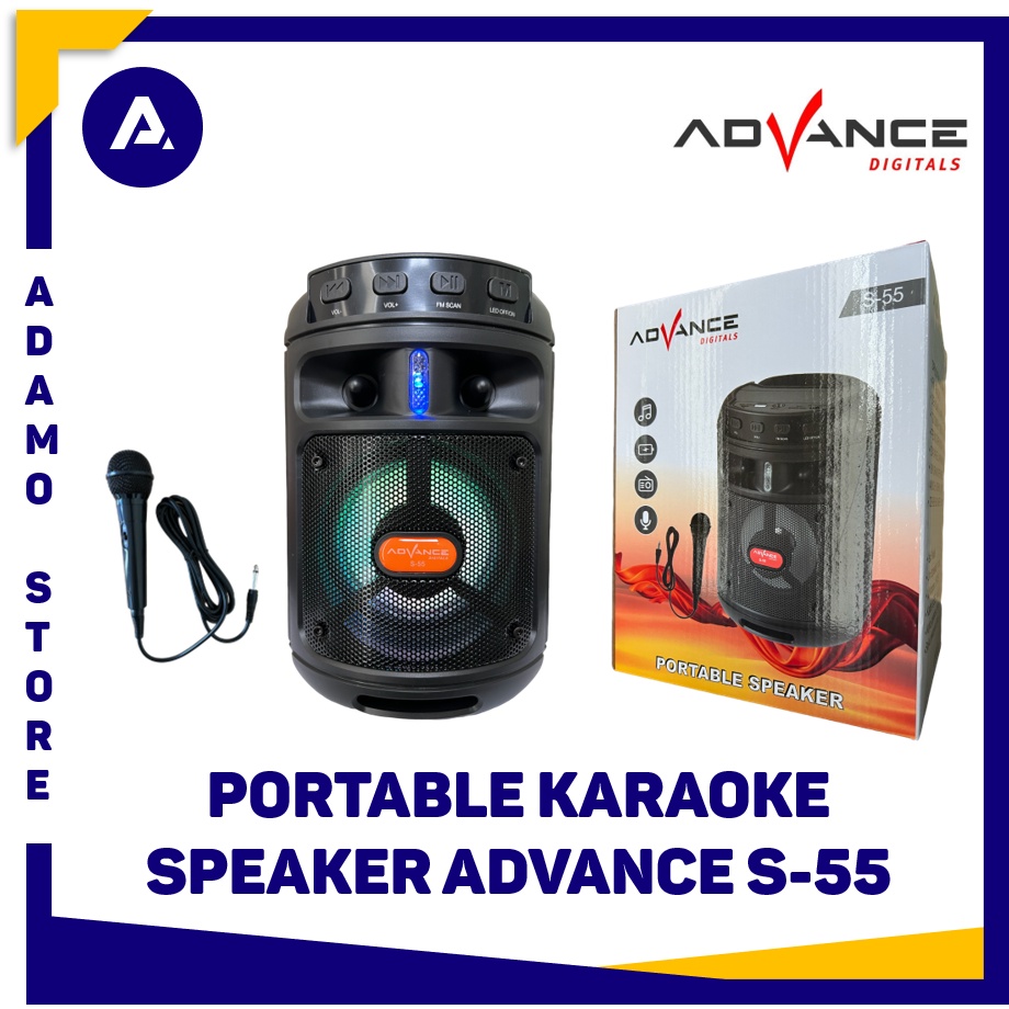 Jual Speaker Advance S55 S55 Bluetooth Music Box Karaoke Free Mic