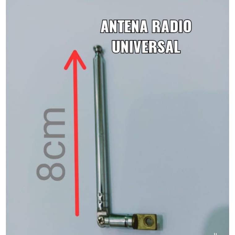 Jual ANTENA RADIO STICK AM/FM PANJANG 24,5CM STAINLESS ( KUALITAS BAGUS