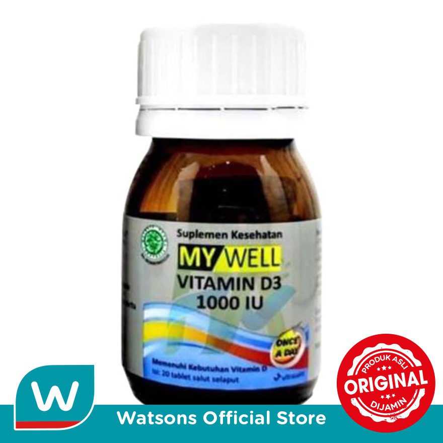 Jual My Well Vitamin D3 1000 IU 20 Tablet Shopee Indonesia