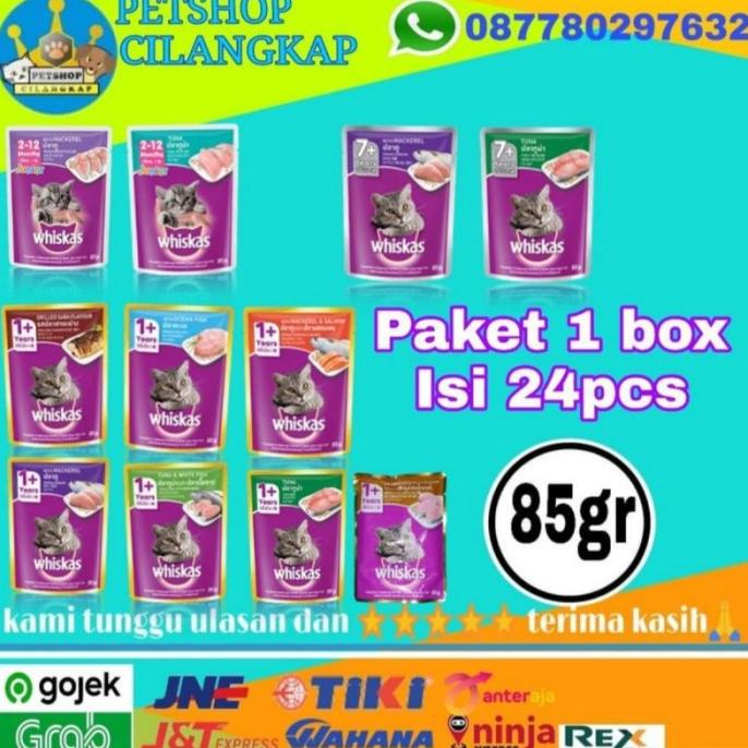 Jual Whiskas Sachet 80Gram 1Dus Isi 24 Pcs All Varian Makanan Basah