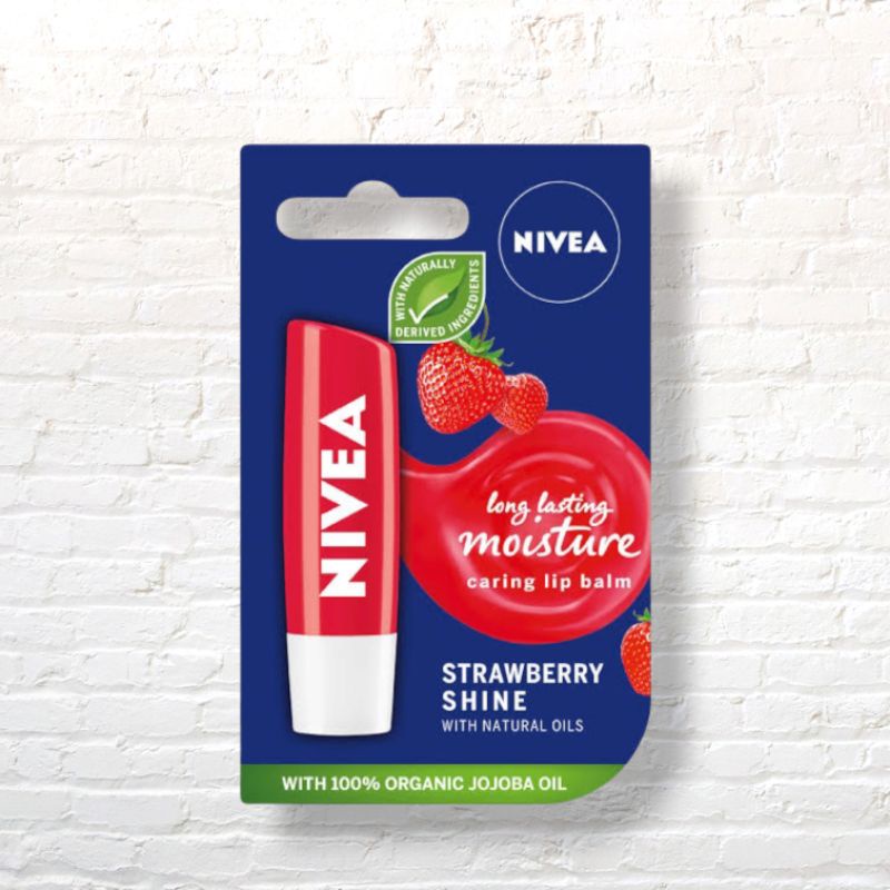 Jual Nivea Strawberry Shine Lip Balm Shopee Indonesia