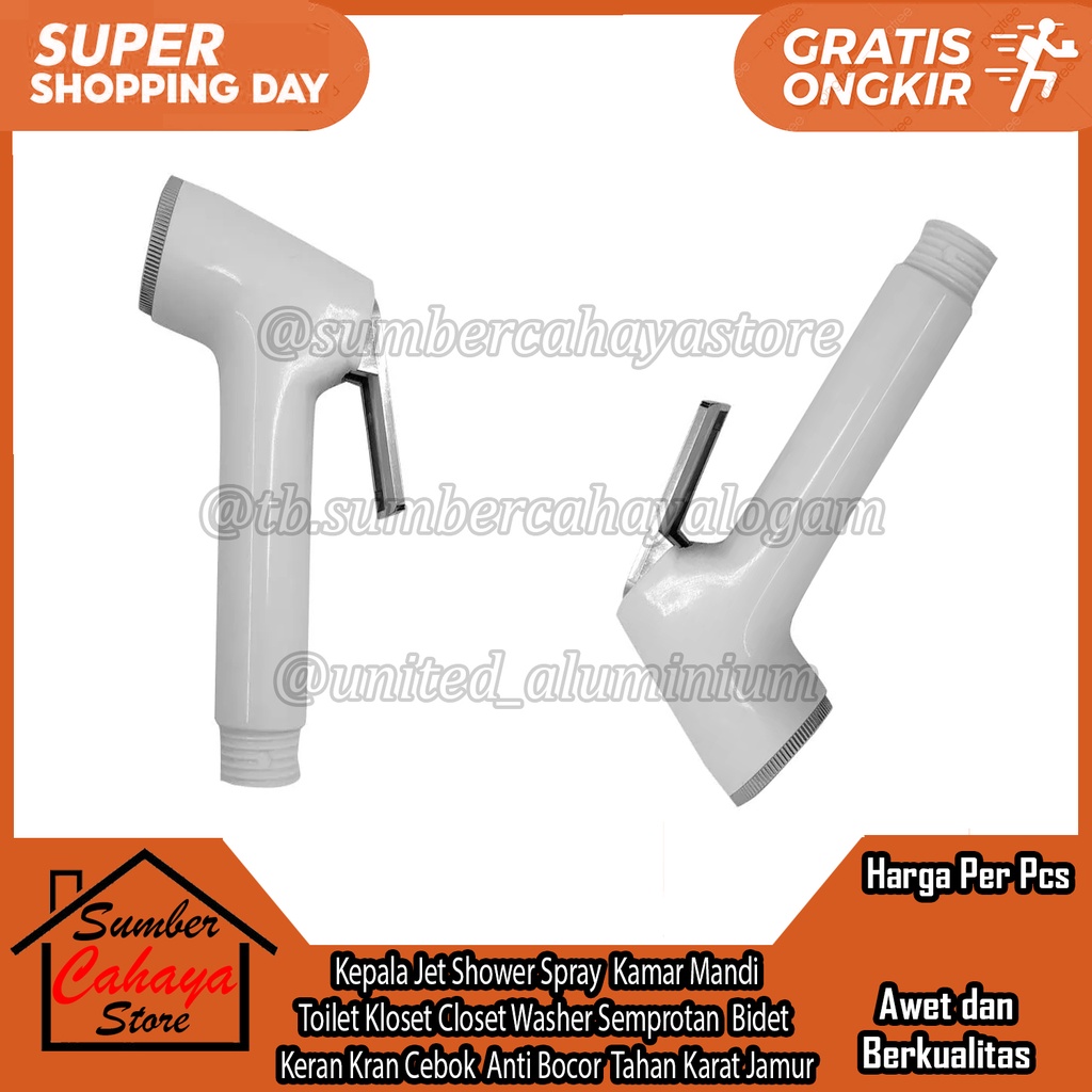 Jual Kepala Jet Shower Spray Kamar Mandi Toilet Kloset Closet Washer