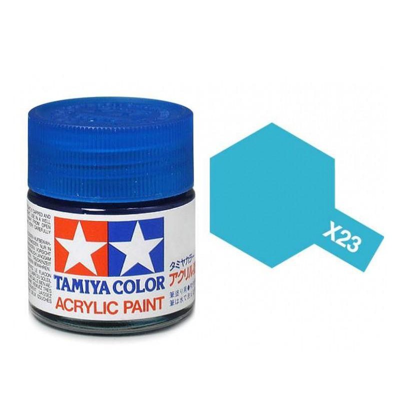 Jual Tamiya Color Acrylic Paint X23 Clear Blue 10ml Shopee Indonesia
