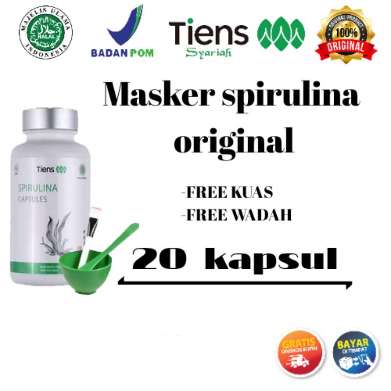 Jual MASKER SPIRULINA TIENS ORIGINAL ( 20 KAPSUL ) Shopee Indonesia