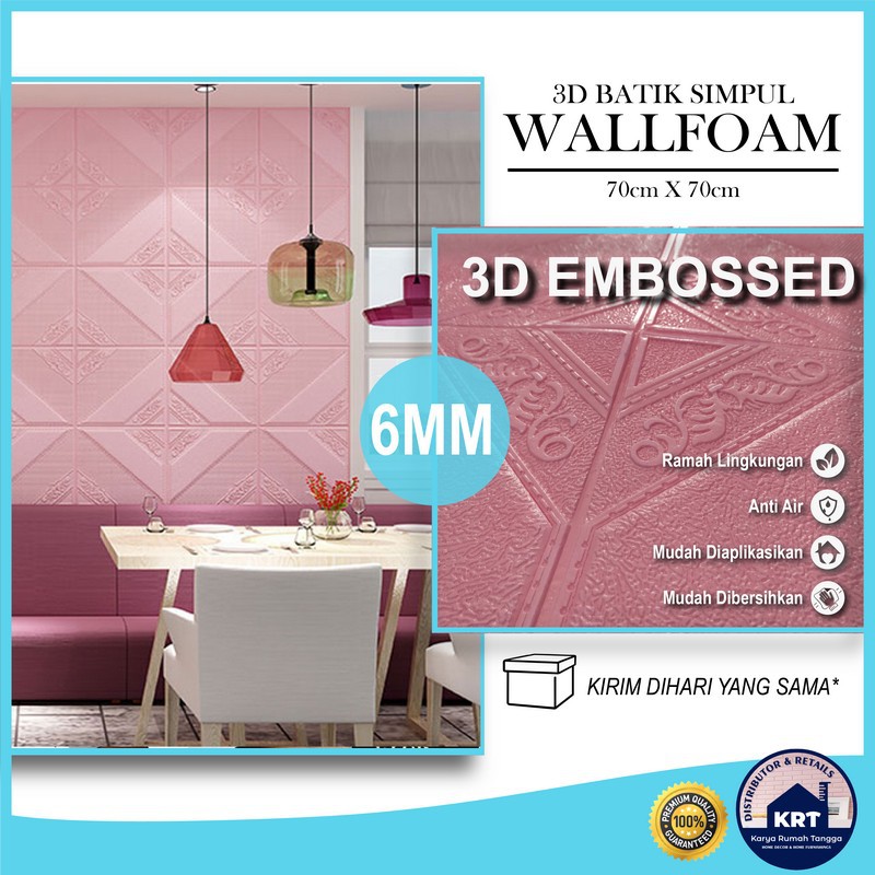 Jual Wallpaper Foam Kristal Gliter 3D Emboss Plafon Wall Sticker
