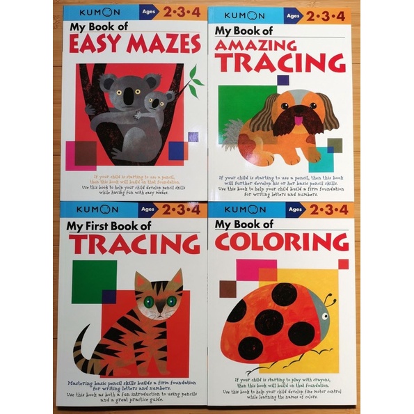 Jual Kumon Workbook Set usia 25thn Drawing Numbers Cutting Number