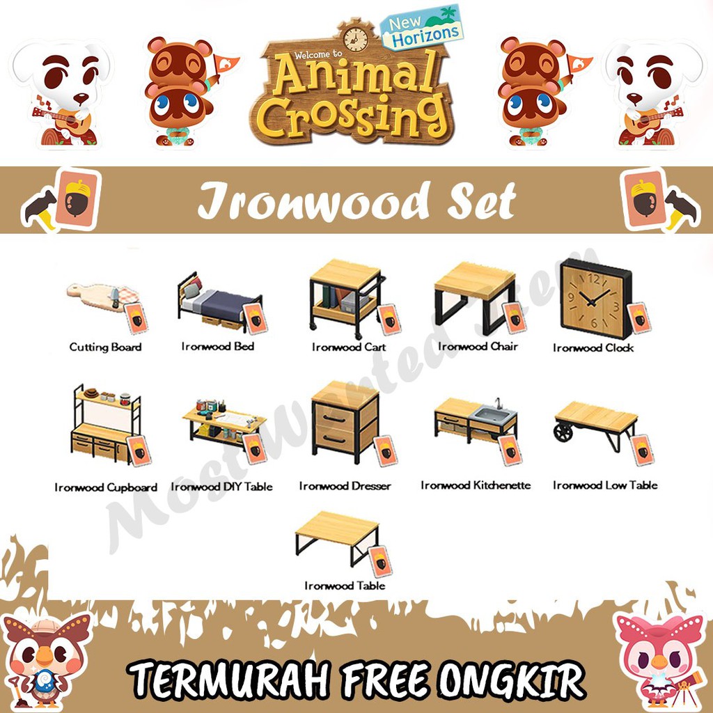 Jual Ironwood Set Animal Crossing New Horizons ACNH Furniture Item