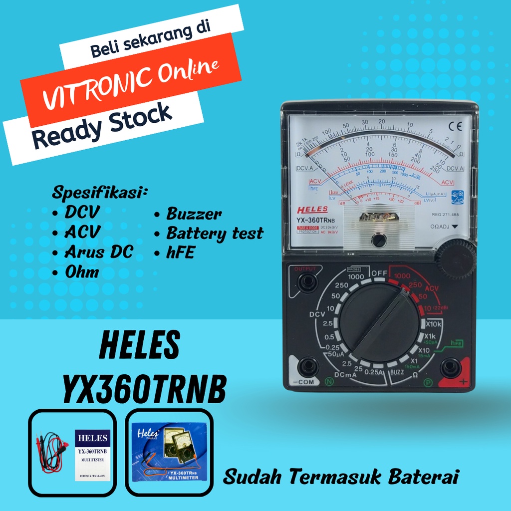 Jual Multimeter Heles YX360TRnb Multitester Analog YX360TRNB Avometer