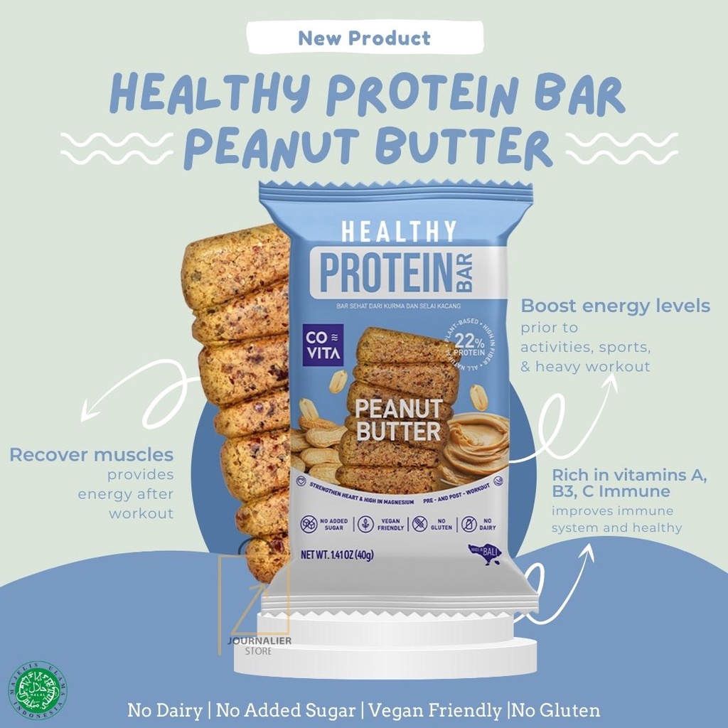 Jual COVITA Healthy Protein Bar Peanut Butter Superfood Snack Instant