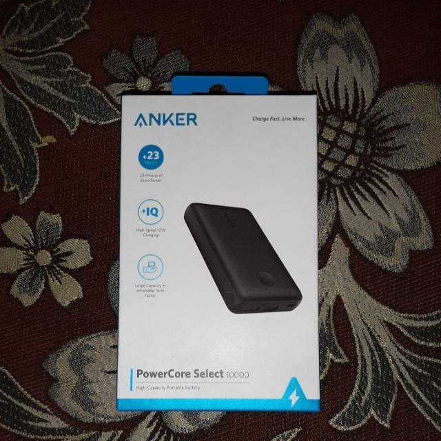Jual POWER BANK ANKER POWER CORE SELECT 10000 BLACK A1223 Shopee