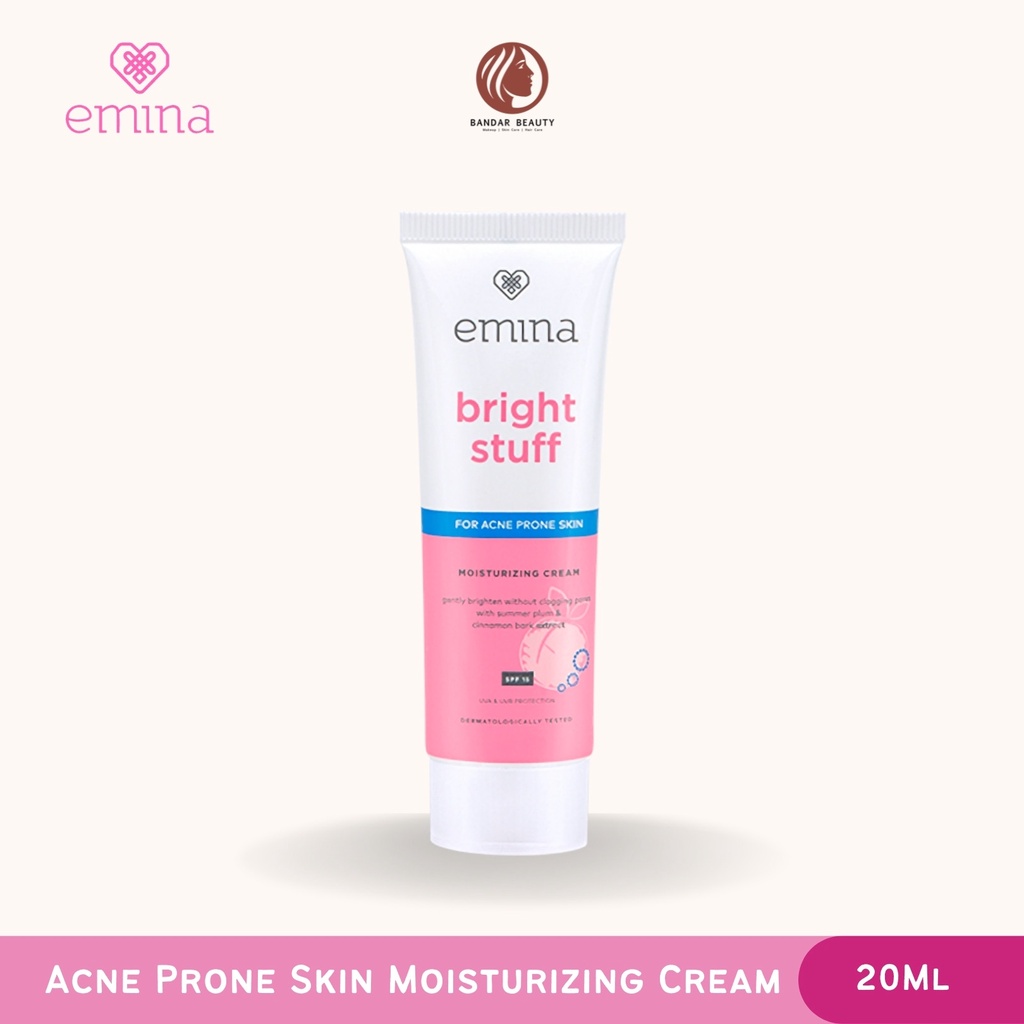 Jual Emina Bright Stuff Acne Prone Skin Moisturizing Cream 20ml / Krim