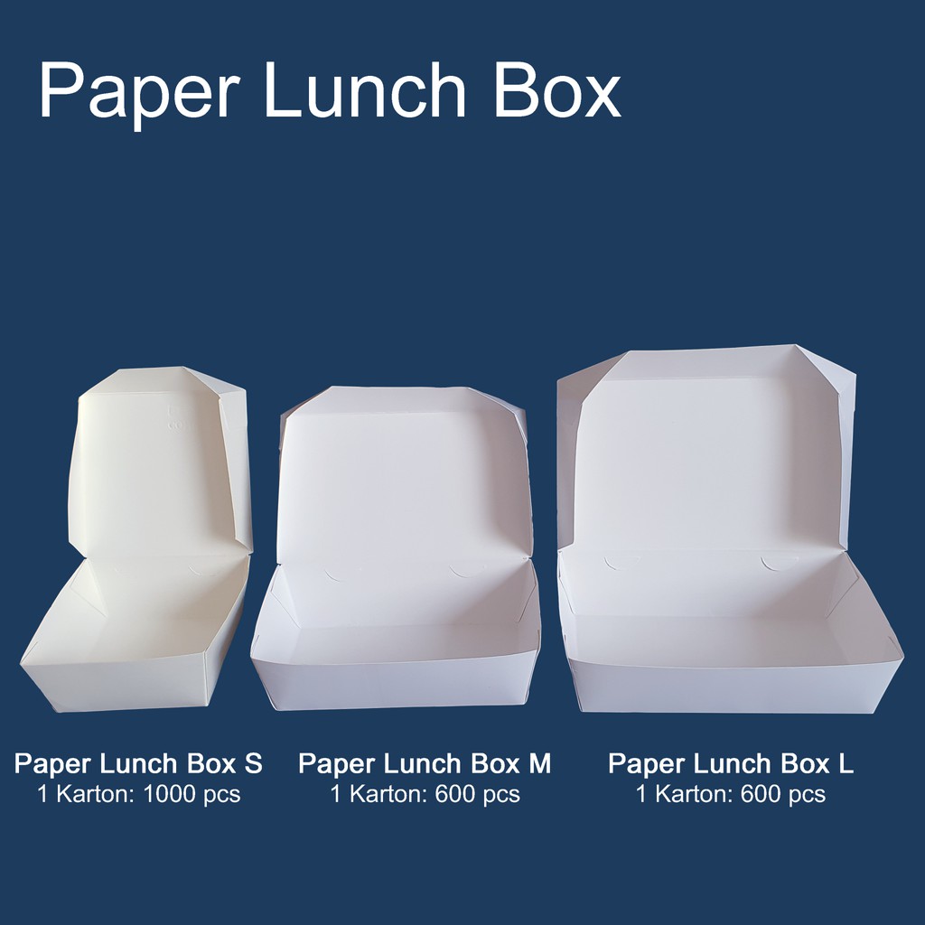Jual Paper Lunch Box L / Kotak Makan Kertas Ukuran L Shopee Indonesia
